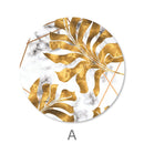 Golden Leaf Canvas - Circle