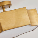 3-Light Vintage Golden LED Semi Flush Mount Light for Entrance, Closet, Kitchen