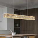 GobekUsa Golden LED Modern Crystal Chandelier for Home, Restaurant, Cafe, Bar - Luxury Interior Lighting