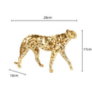 GobekUsa Golden Leopard Cheetah Resin Animal Sculpture Figurine