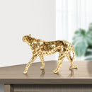 GobekUsa Golden Leopard Cheetah Resin Animal Sculpture Figurine