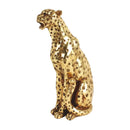 GobekUsa Golden Leopard Cheetah Resin Animal Sculpture Figurine