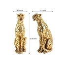 GobekUsa Golden Leopard Cheetah Resin Animal Sculpture Figurine