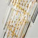 GobekUsa Golden Luxury Spiral Crystal Chandelier for Multi-Story Staircases