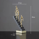 GobekUsa Golden Man Abstract Resin Figure Sculpture Staircase Decor