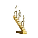 GobekUsa Golden Man Abstract Resin Figure Sculpture Staircase Decor