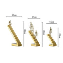 GobekUsa Golden Man Abstract Resin Figure Sculpture Staircase Decor