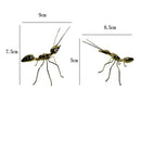 Golden metal ants decorative figurines – living room home decor by Decorbites