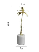 GobekUsa Golden Metal Candlestick with Volakos White Marble Base for Luxury Home Decor