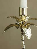 GobekUsa Golden Metal Candlestick with Volakos White Marble Base for Luxury Home Decor
