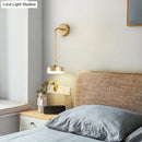 GobekUsa Golden Metal LED Sconce: Stylish Round Wall Mounted Lamp for Bedrooms