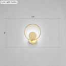 GobekUsa Golden Metal LED Sconce: Stylish Round Wall Mounted Lamp for Bedrooms