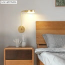 GobekUsa Golden Metal LED Sconce: Stylish Round Wall Mounted Lamp for Bedrooms