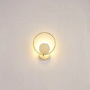 GobekUsa Golden Metal LED Sconce: Stylish Round Wall Mounted Lamp for Bedrooms