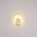 GobekUsa Golden Metal LED Sconce: Stylish Round Wall Mounted Lamp for Bedrooms
