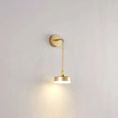 GobekUsa Golden Metal LED Sconce: Stylish Round Wall Mounted Lamp for Bedrooms
