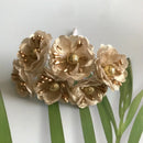 Golden metallic berry stamen green plant foliage for living room decor by Decorbites