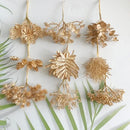 Golden metallic berry stamen green plant foliage for living room decor by Decorbites