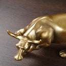 GobekUsa Bull Figurine: Resin Wall Street Cattle Statue for Feng Shui Home Decor