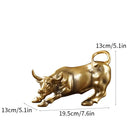 GobekUsa Bull Figurine: Resin Wall Street Cattle Statue for Feng Shui Home Decor