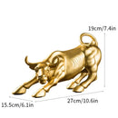 GobekUsa Bull Figurine: Resin Wall Street Cattle Statue for Feng Shui Home Decor