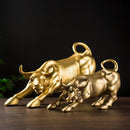 GobekUsa Bull Figurine: Resin Wall Street Cattle Statue for Feng Shui Home Decor