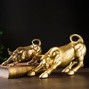 GobekUsa Bull Figurine: Resin Wall Street Cattle Statue for Feng Shui Home Decor