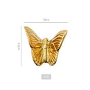 Golden metallic butterfly wall decoration set for living room by Decorbites