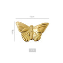 Golden metallic butterfly wall decoration set for living room by Decorbites