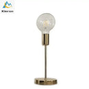 Golden modern led bedside lamp textured glass bedroom light by Decorbites