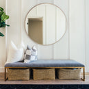 Golden Modern Round Framed Wall Mirror