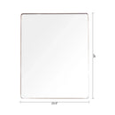 Golden Modern Square Framed Wall Mirror