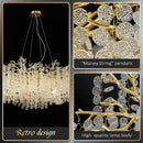 GobekUsa Golden Money Tree Crystal Chandelier for Elegant Home Décor
