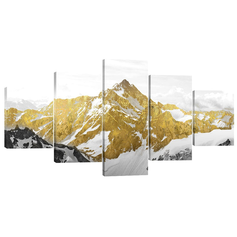 Golden Mountain Canvas - 5 Panel