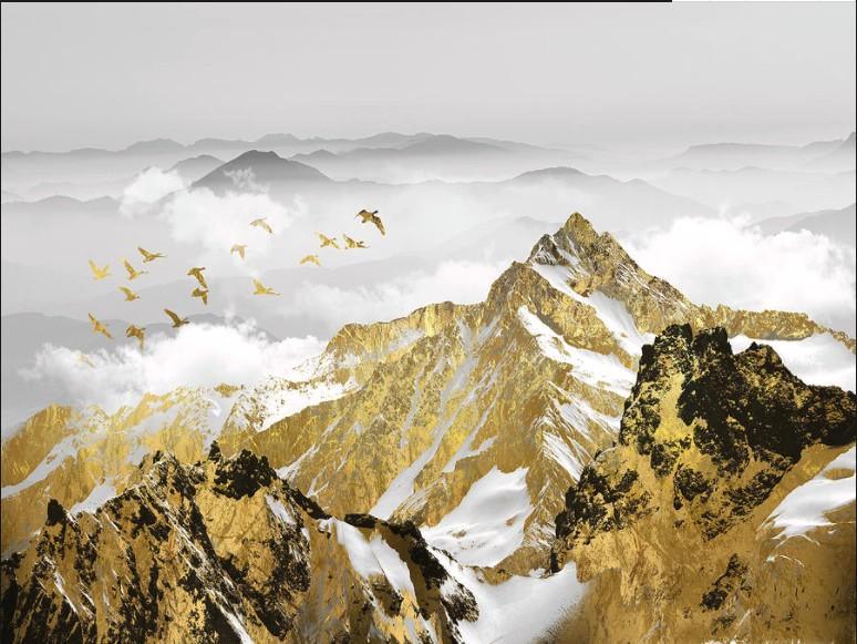 Golden Mountains Landscape