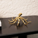 GobekUsa Golden Octopus Metal Sculpture - Home Decor Figurine