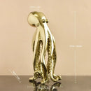 GobekUsa Golden Octopus Sculpture Candle Holder Candelabrum for Home Decoration