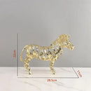 GobekUsa Golden Openwork Animal Sculpture Set for Home Decoration