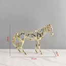 GobekUsa Golden Openwork Animal Sculpture Set for Home Decoration