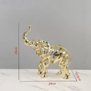 GobekUsa Golden Openwork Animal Sculpture Set for Home Decoration
