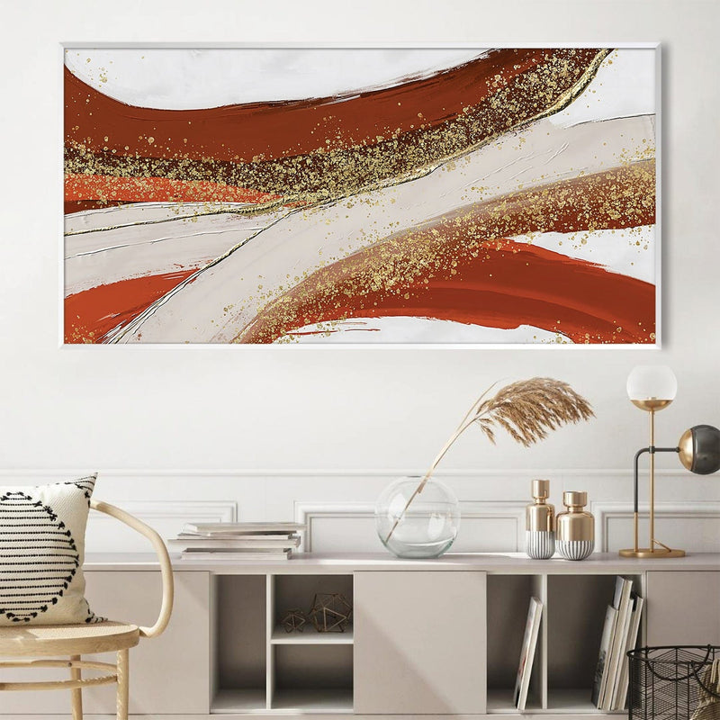 Golden Orange Abstract Canvas