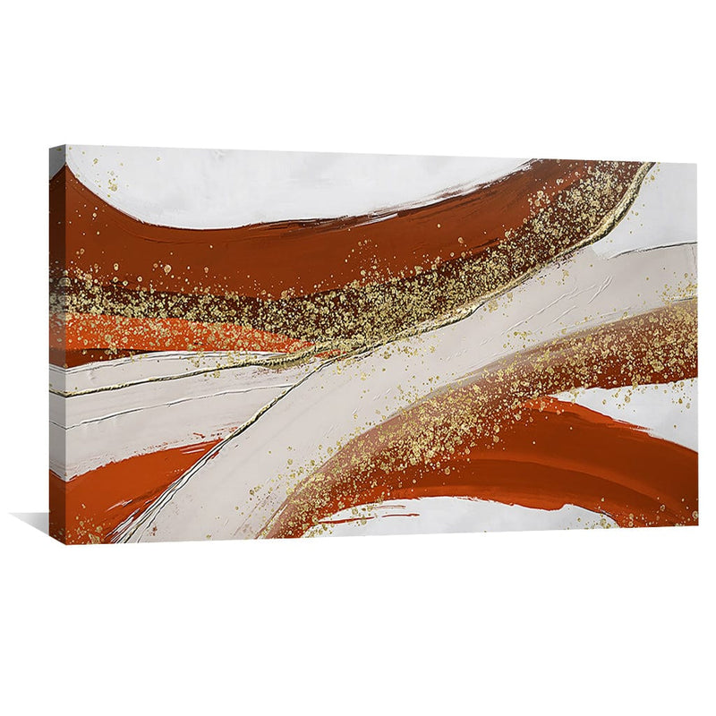 Golden Orange Abstract Canvas