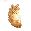GobekUsa Peacock Wall Sconce with Crystal Shade - Country Resin 1-Light in Yellow/Green (1/2 Pack)
