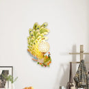GobekUsa Peacock Wall Sconce with Crystal Shade - Country Resin 1-Light in Yellow/Green (1/2 Pack)