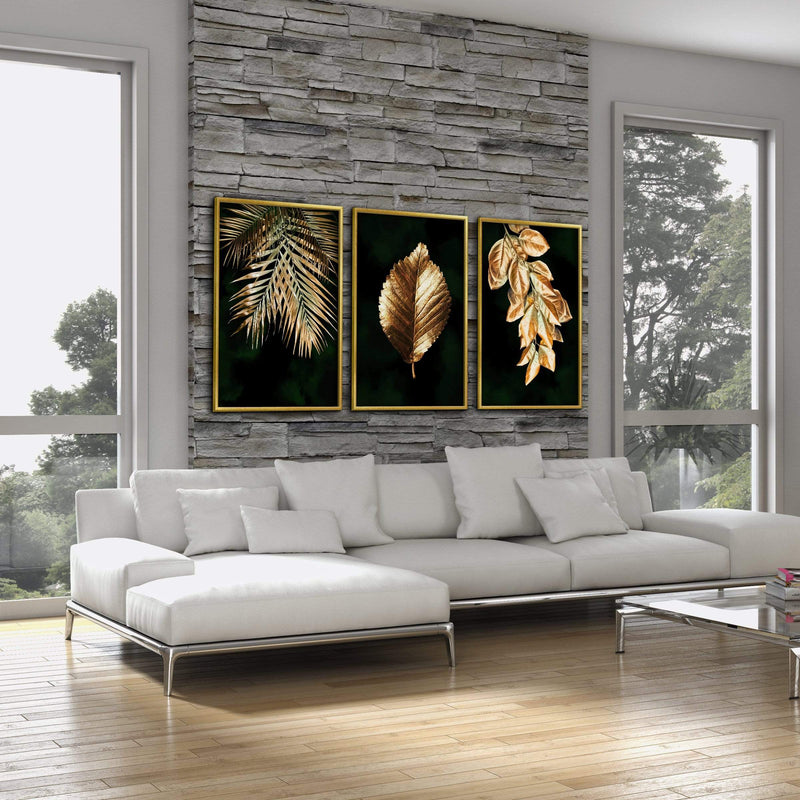 Golden Plants Canvas