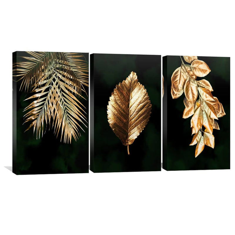 Golden Plants Canvas