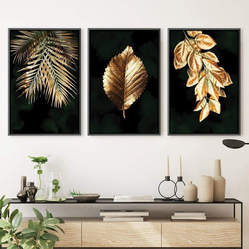 Golden Plants Canvas