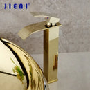 GobekUsa Golden Plated Ceramic Basin Sink & Faucet Tap Set with Pop Drain