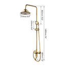 GobekUsa Golden Polished Shower Head with High Pressure Aerator Nozzle