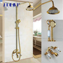 GobekUsa Golden Polished Shower Head with High Pressure Aerator Nozzle